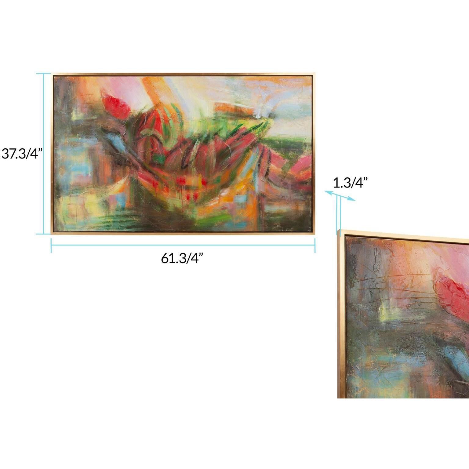 Bastille Day 61.75 X 37.75 inch Hand Painted Canvas